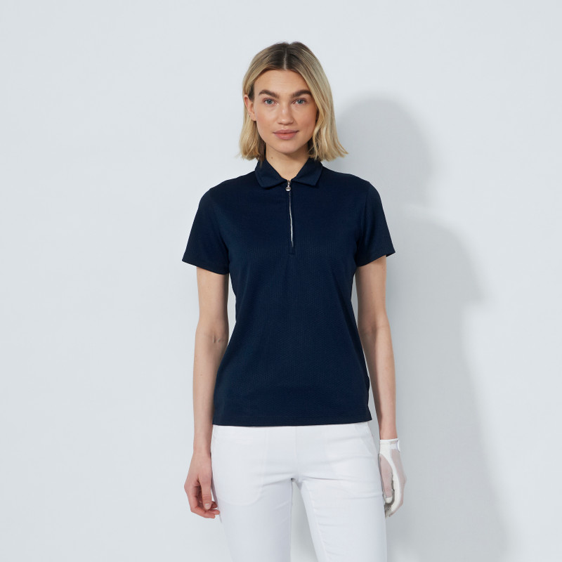 DS Peoria Dark Navy Short Sleeve Polo Shirt F25