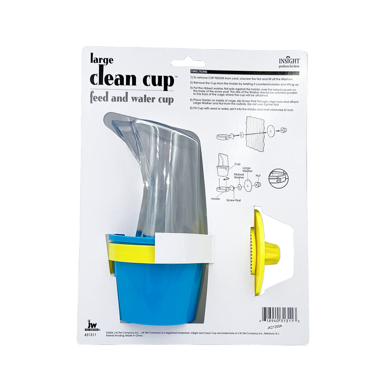 JW Pet Clean Cup Bird Feed & Water Cup