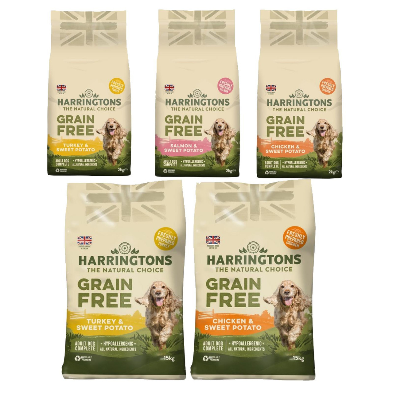 Harringtons grain free shop dog food 15kg