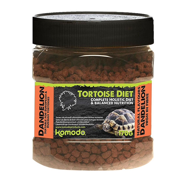 Komodo Complete Holistic Tortoise Diet Dandelion Food Pellets 170g Tub