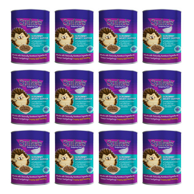 12 Tins of Spikes Meaty Hedgehog Food