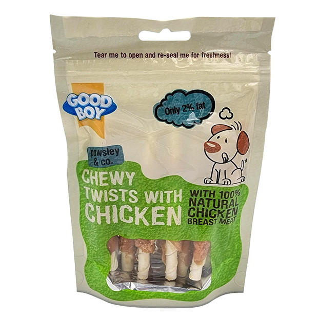 Good Boy Dog Treats Chewy Twists with Chicken 90g Pack