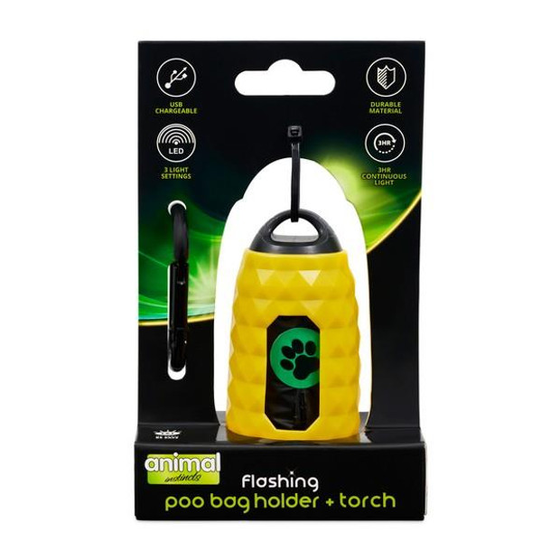 Animal Instincts Dog Poop Bag Holder & Torch 