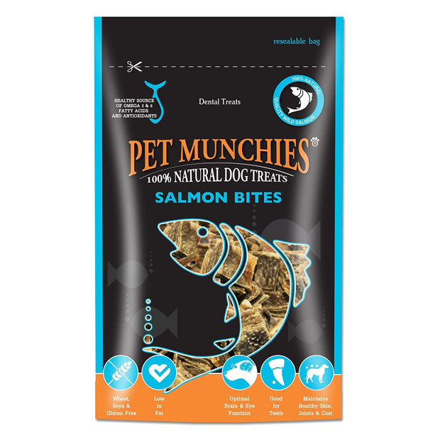 Pet Munchies Salmon Bites Dog Dental Treats 90g