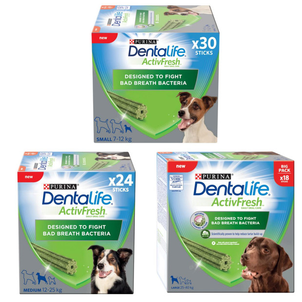 Dentalife ActivFresh Dog Treat Dental Stick Honey & Spirulina Chew
