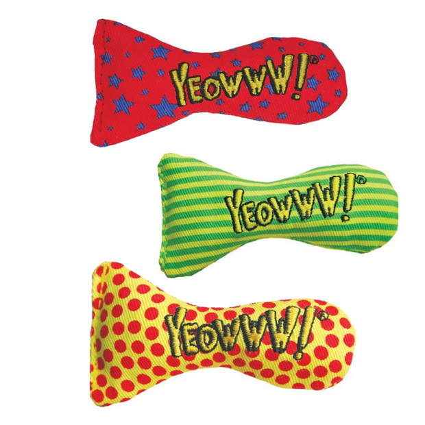 Yeowww! Stinkies Cat Toy Catnip Fish Shaped Bright Fun Accessory
