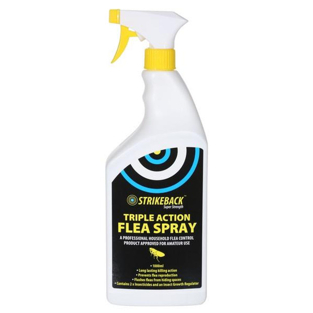 Strikeback Triple Action Flea Spray Household Insect Killer