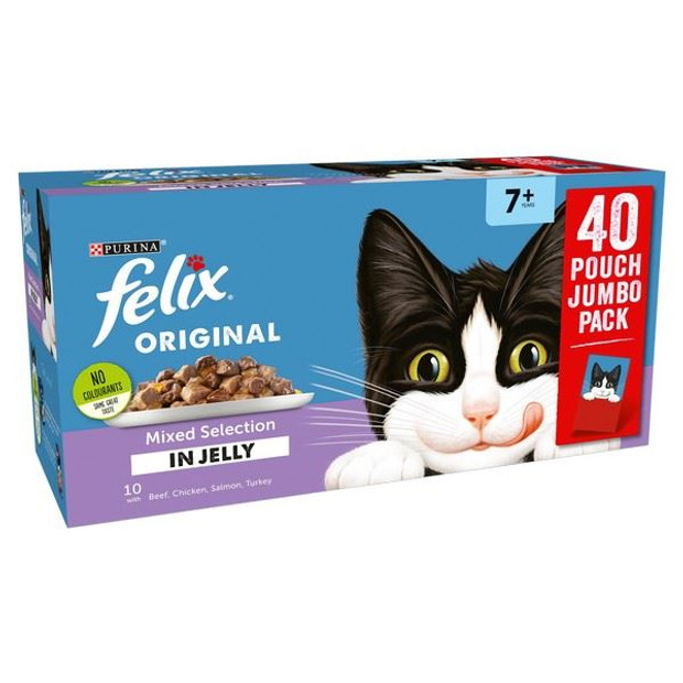 Senior Cat Food Mixed Selection In Jelly 40x100g