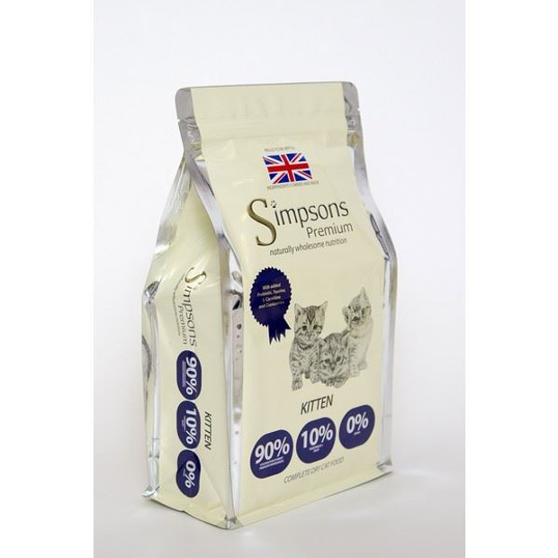 Simpsons Premium 90/10 Dry Kitten Food Chicken, Fish & Turkey 1.5kg
