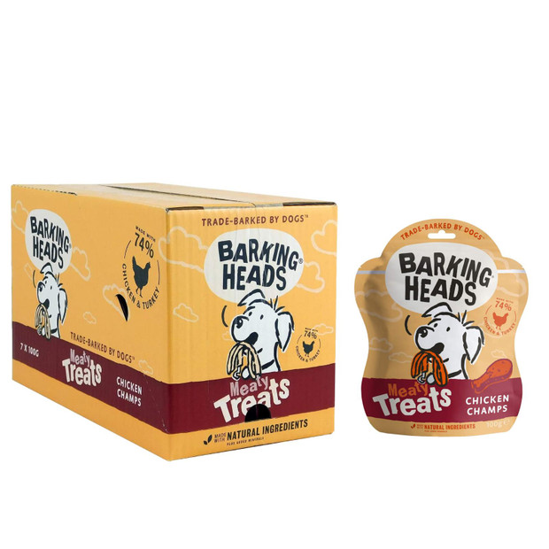 Barking Heads Meaty Treats Chicken Champs Dog Healthy Snack
