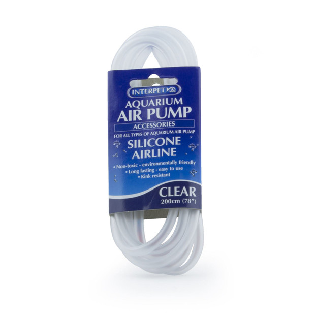 Interpet Silicone Airline Aquarium Non-Toxic Air Pump 2m