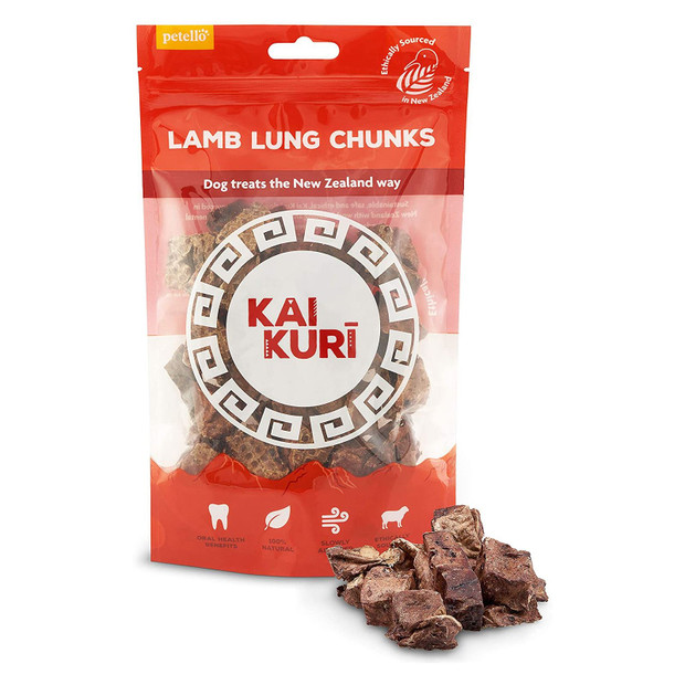 Air-Dried Lamb Lung Chunks Dog Treats 1 x 50g Pouch