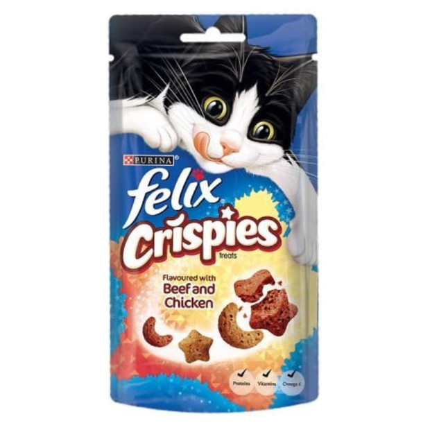 Felix Crispies Cat Treats Beef and Chicken 45g