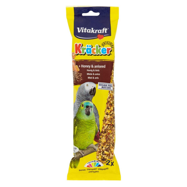 Vitakraft Kracker Honey & Aniseed Treat Sticks for Parrots