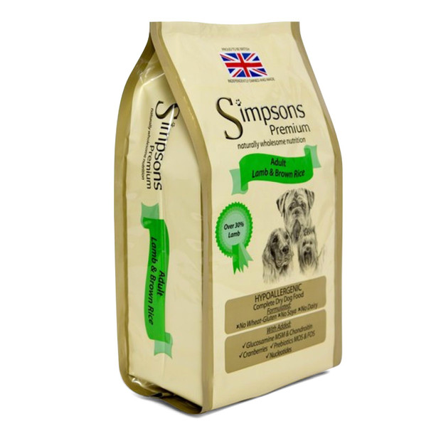 Simpsons Complete Adult Dog Food Lamb & Brown Rice 2kg