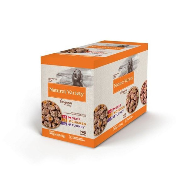Natures Variety Original Adult Medium Dog Food Multipack Pouches 8 x 300g