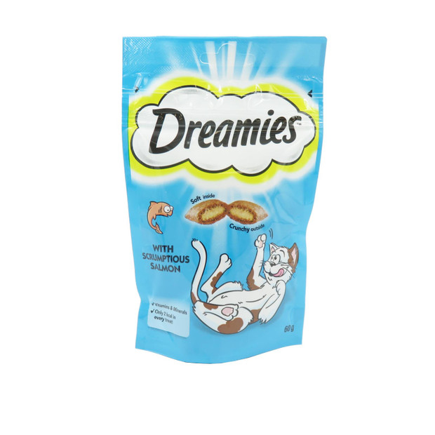 Dreamies Scrumptious Salmon Cat & Kitten Treats 60g 