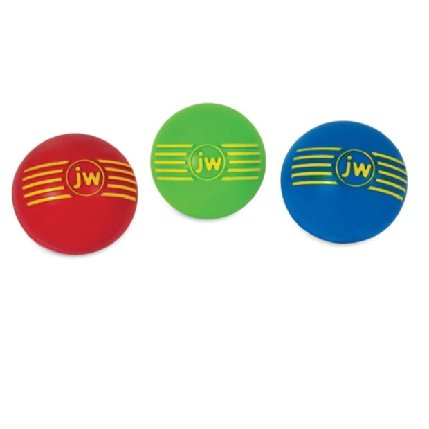 JW iSqueak Ball Dog Fetch Toy Squeaker Training Fun Game