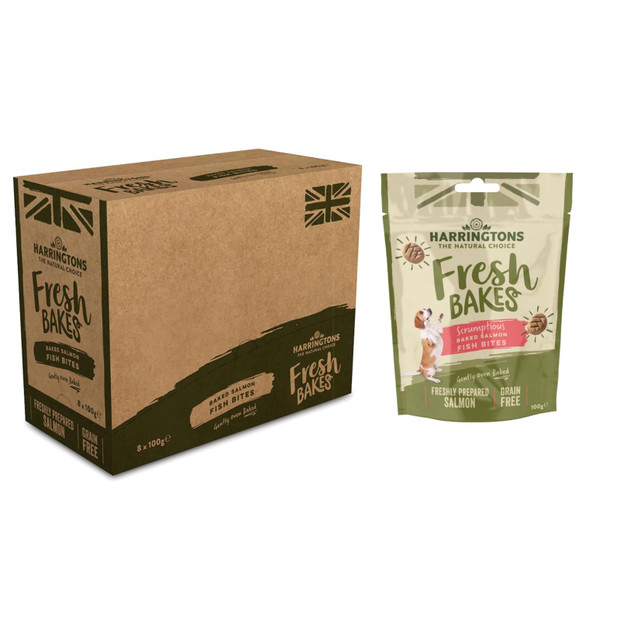 Harringtons Fresh Bakes Salmon Fish Bites Grain Free Dog Treat
