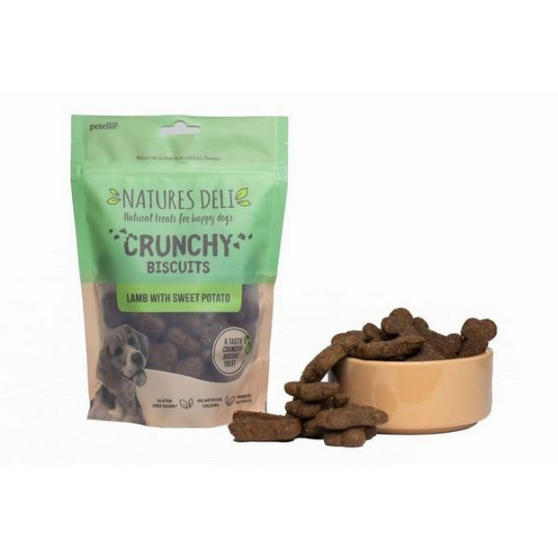 Natures Deli Dog Treat Crunchy Biscuit Lamb With Sweet Potato