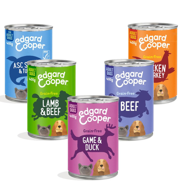 Edgard & Cooper Grain Free Adult Wet Dog Food 6 x 400g Tin