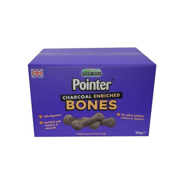 Pointer Dog Treat Biscuit Charcoal Enriched Bones 10kg