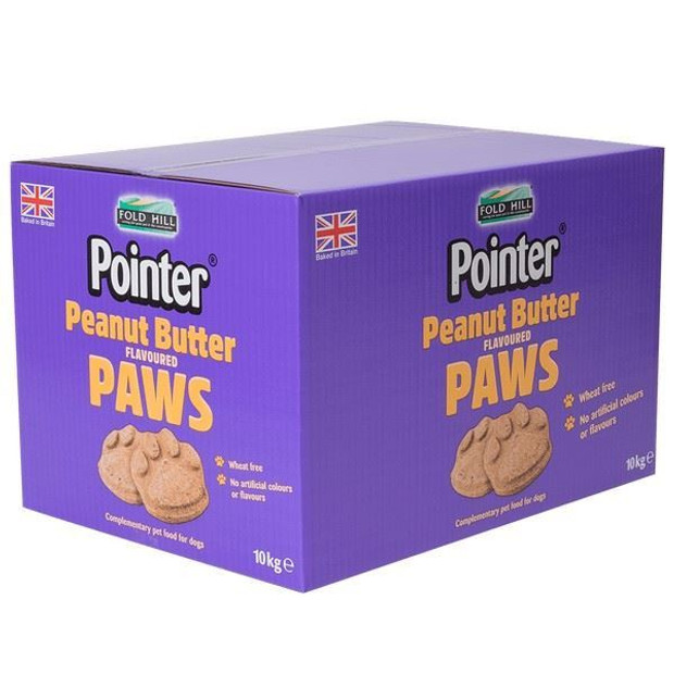 Pointer Wheat Free Dog Biscuits Peanut Butter Paws 10kg