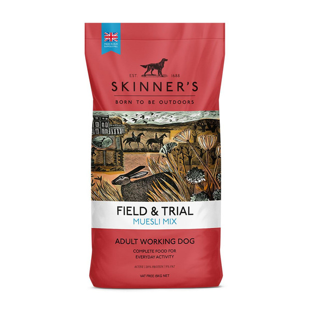 Skinner's Field and Trial Muesli Mix Adult Working Dry Dog Food 15kg