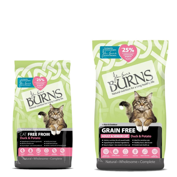 Burns Adult & Senior Dry Cat Food Free From Hypoallergenic Meal