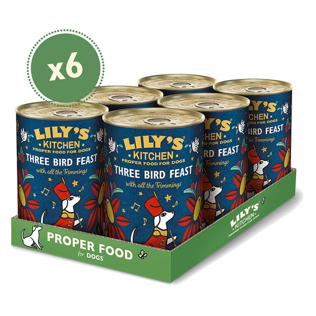 Lily's Kitchen Christmas Three Bird Feast Wet Dog Food (6 x 400g)