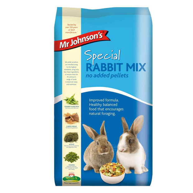 Mr Johnson's Special Rabbit Mix No Added Pellets Pet Food 15kg Bag