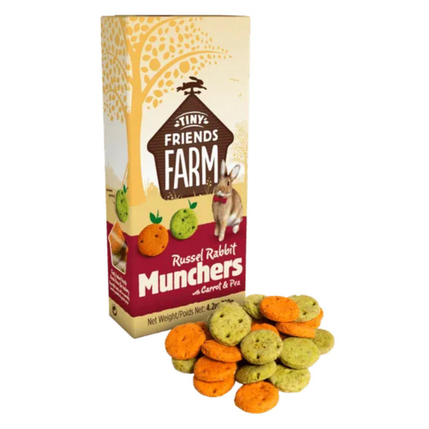 Supreme Tiny Friends Farm Russel Rabbit Munchers with Carrot & Peas Food