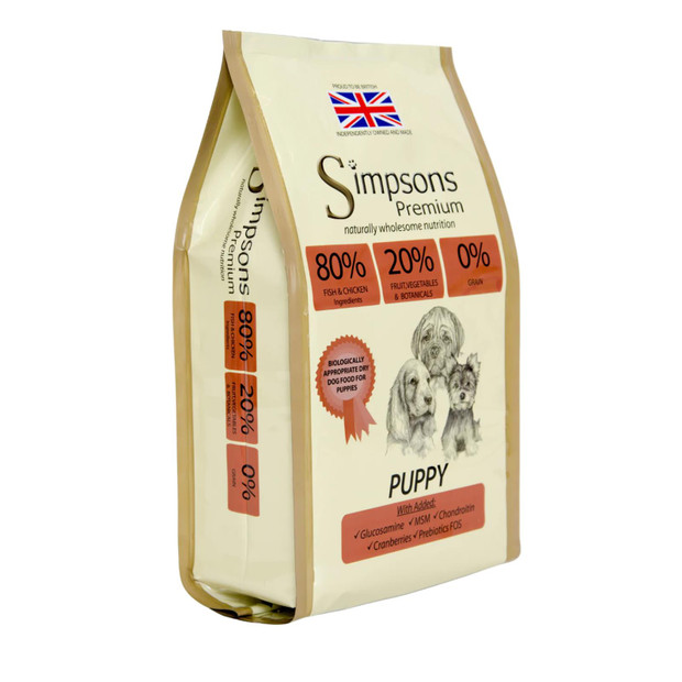 Simpsons Puppy 80/20 Mixed Meat & Fish Dog Food Grain Free Recipe Meal