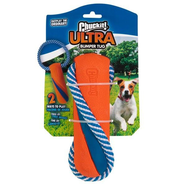 Chuckit! Ultra Bumper Tug Dog Toy Rubber & Rope Accessory