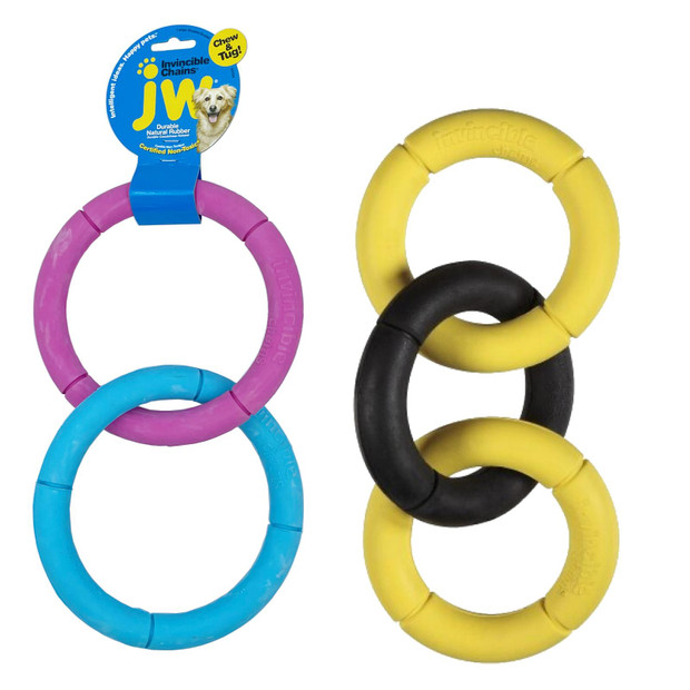 JW Invincible Chains Rubber Dog Outdoor Tough Toy
