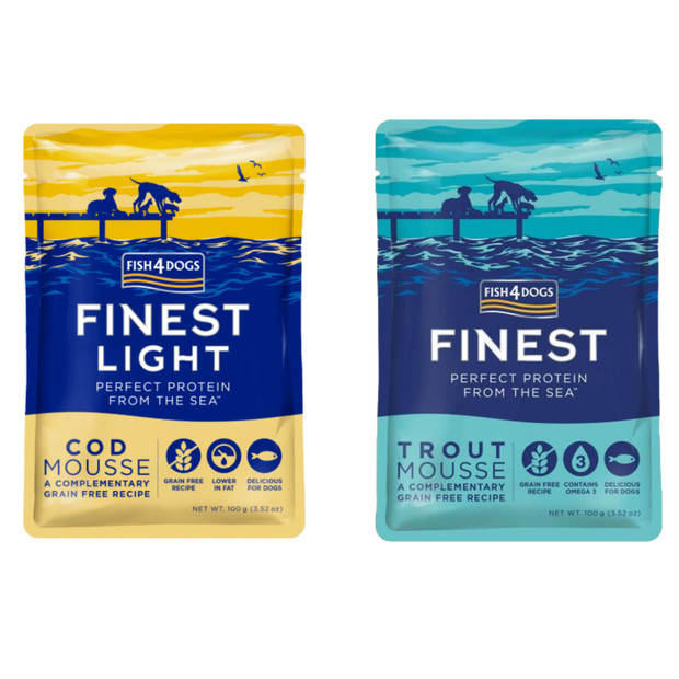 Fish4Dogs Finest Mousse Wet Dog Food 6 x 100g Pouches