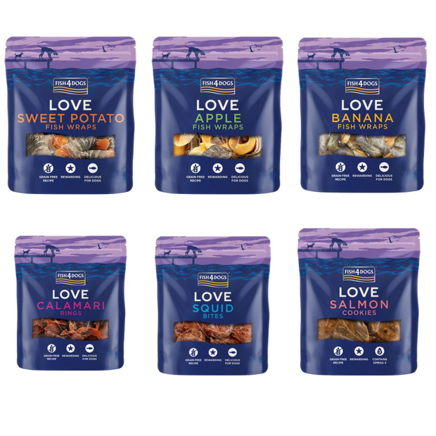Fish4Dogs Love Dog Training Treat Grain Free Recipe Snack