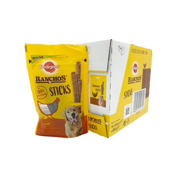 Pedigree Ranchos Sticks Chicken Liver Dog Treats Chewy Snack