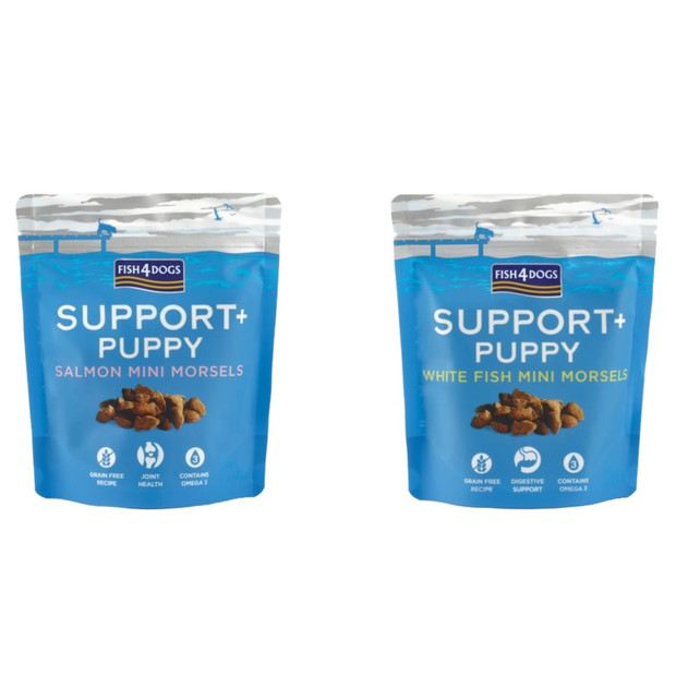 Fish4Dogs Support+ Puppy Dog Treat Tasty Biscuits Omega 3 Snack