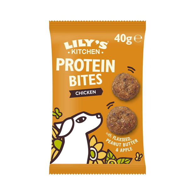 Lily's Kitchen Chicken Protein Bites Dog Treats Grain Free Snack