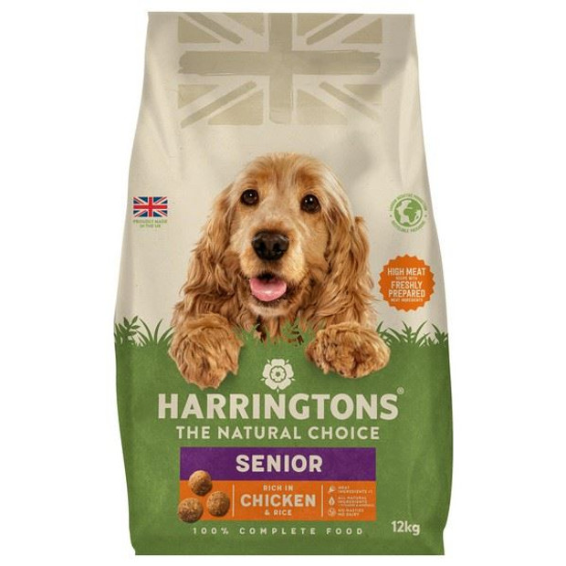 Harrington's Complete Dry Senior Dog Food Chicken & Rice 12kg Bag