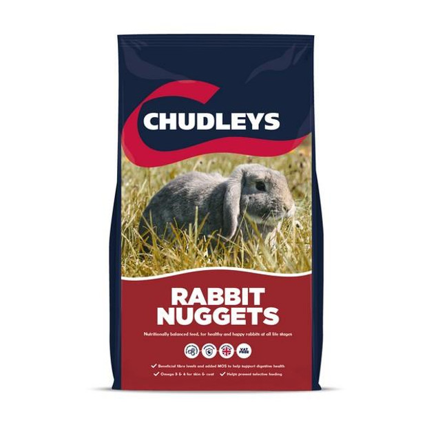 Chudleys Growing & Adult Rabbit Dry Food Nuggets 14kg Bag