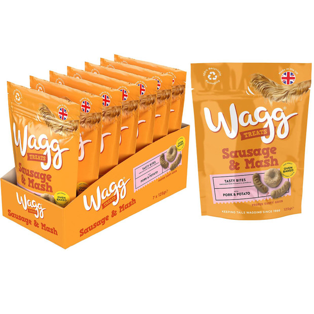 Wagg Sausage & Mash Tasty Bites with Pork & Potato's Dog Treat