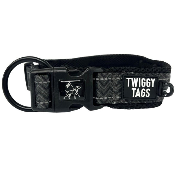 Twiggy Tags Collar Petrichor Adjustable Reflective Dog Collar