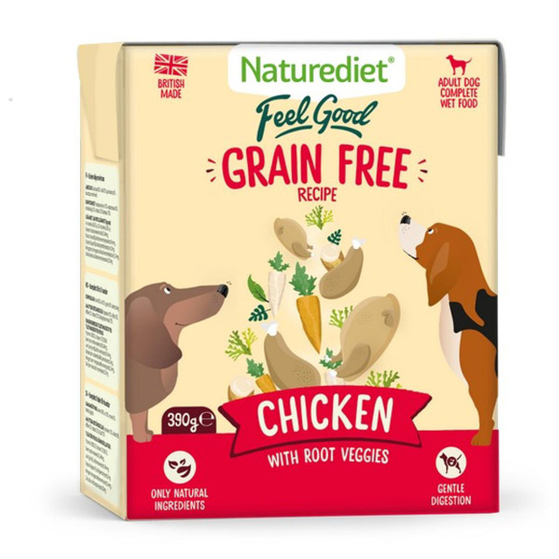 Naturaldiet Feel Good Grain Free Chicken Dog Food 18 Pack.