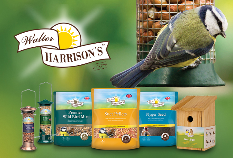 Walter Harrisons range of products including bird food and feeders