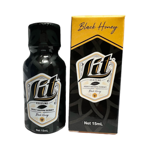 Lit Culture Select Liquid Kratom Extract Black Honey 15mL.