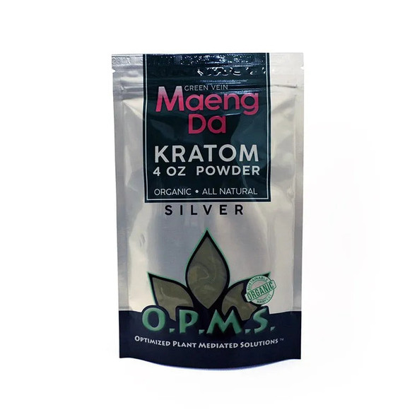 OPMS Silver Green Vein Maeng Da Kratom 4 Oz Powder