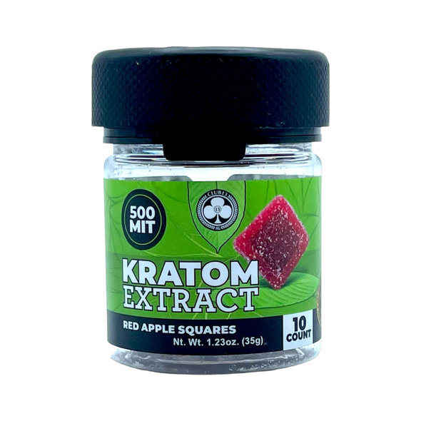 Club 13 Kratom Extract Gummies Red Apple Squares