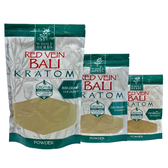 Whole Herbs Kratom Powder Red Bali